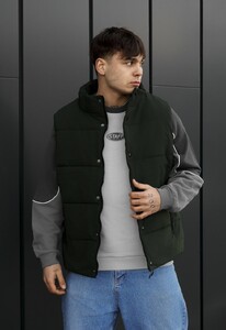 Фото - Мужская утепленная жилетка Staff to alto dark green - Men box
