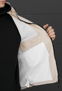 Фото - Чоловіча оригінальна куртка вітровка Staff nix beige logo - Men box