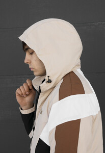 Фото - Чоловіча оригінальна куртка вітровка Staff nix beige logo - Men box