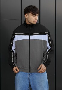 Фото - Мужская куртка ветровка Staff fn black & gray oversize reflective - Men box