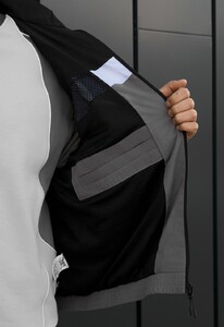 Фото - Мужская куртка ветровка Staff fn black & gray oversize reflective - Men box