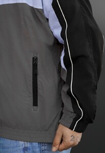 Фото - Мужская куртка ветровка Staff fn black & gray oversize reflective - Men box