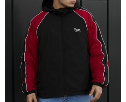 Фото - Комфортная мужская ветровка Staff az black & red reflective oversize - Men box