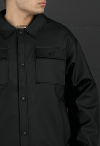 Фото - Чоловіча молодіжна шкіряна куртка Staff black - Men box