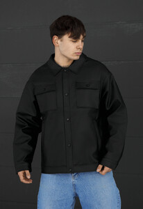 Фото - Чоловіча молодіжна шкіряна куртка Staff black - Men box