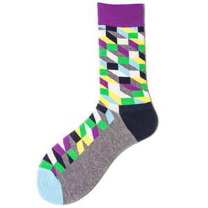 Фото - Носки Friendly Socks серого цвета с цветным узором - Men box