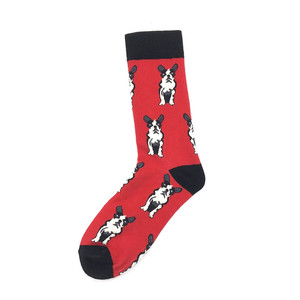 Фото - Носки от Friendly Socks "Французский бульдог" красные - Men box