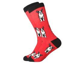 Фото - Носки от Friendly Socks "Французский бульдог" красные - Men box