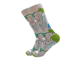 Фото - Демисезонные носки Friendly Socks серые с динозаврами - Men box