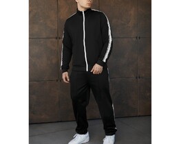 Фото - Чоловічий спортивний костюм з лампасами Staff jak black - Men box