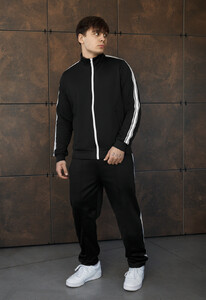 Фото - Чоловічий спортивний костюм з лампасами Staff jak black - Men box