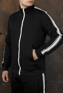 Фото - Чоловічий спортивний костюм з лампасами Staff jak black - Men box