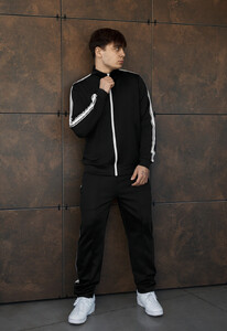 Фото - Чоловічий спортивний костюм з лампасами Staff jak black - Men box