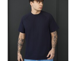 Фото - Чоловіча однотонна темна стильна футболка Staff navy - Men box