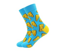 Фото - Носки хлопковые Friendly Socks Cheese голубого цвета - Men box