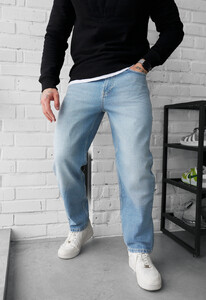 Фото - Чоловічі прямі джинси Staff 14 loose fit light blue - Men box