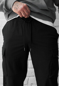 Фото - Мужские легкие штаны Staff cargo ter black - Men box