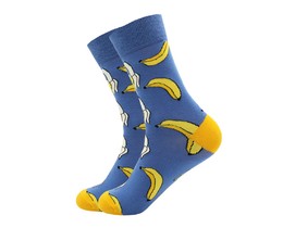 Фото - Носки Friendly Socks Bananas синие с желтыми пятками - Men box