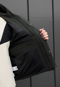 Фото - Мужская утепленная жилетка с капюшоном Staff moko dark green - Men box