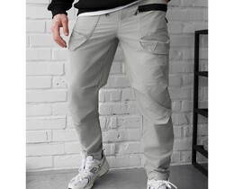 Фото - Мужские легкие штаны Staff cargo ks light gray - Men box