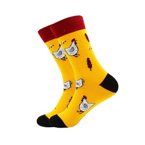 Фото - Носки от Friendly Socks желтого цвета "Курочки" - Men box