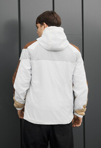 Фото - Мужская демисезонная куртка ветровка Staff nix white & beige logo - Men box