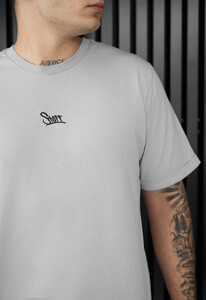 Фото - Мужская футболка с качественного европейского хлопка Staff light gray logo - Men box