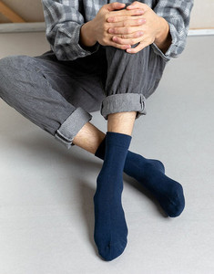 Фото - Базові чоловічі шкарпетки Friendly Socks темно-синього кольору - Men box