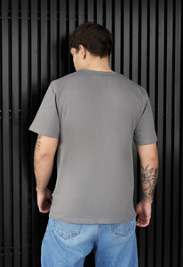Фото - Мужская однотонная футболка с качественного хлопка Staff gray - Men box