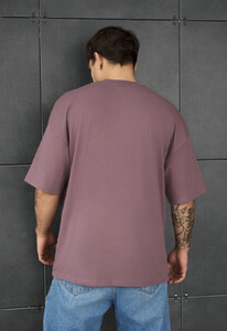 Фото - Мужская качественная футболка Staff dark viola oversize - Men box