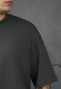 Фото - Чоловіча якісна футболка Staff dark gray oversize - Men box