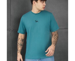 Фото - Мужская футболка с качественного европейского хлопка Staff turquoise logo - Men box
