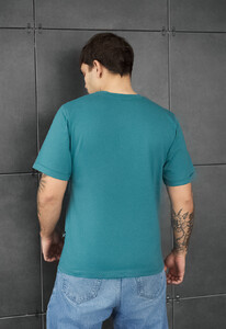 Фото - Мужская футболка с качественного европейского хлопка Staff turquoise logo - Men box