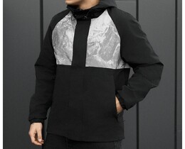 Фото - Мужская демисезонная ветровка с рефлективными вставками Staff bo black reflective - Men box