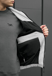 Фото - Мужская демисезонная куртка ветровка Staff jex light gray & black - Men box