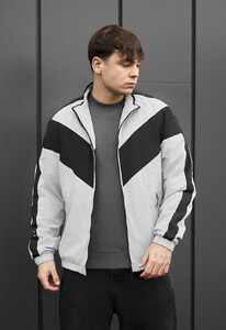 Фото - Мужская демисезонная куртка ветровка Staff jex light gray & black - Men box