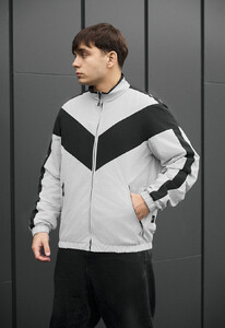 Фото - Мужская демисезонная куртка ветровка Staff jex light gray & black - Men box