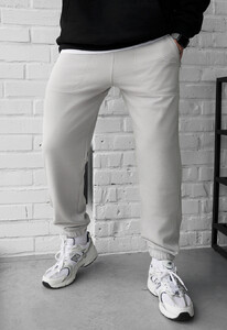 Фото - Чоловічі бавовняні спортивні штани Staff che light gray - Men box