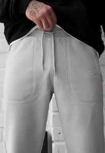 Фото - Чоловічі бавовняні спортивні штани Staff che light gray - Men box
