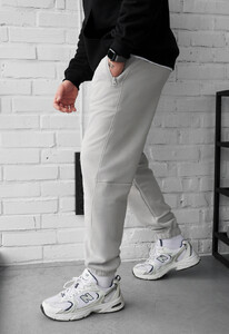 Фото - Чоловічі бавовняні спортивні штани Staff che light gray - Men box