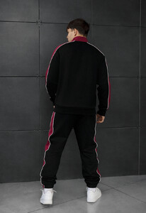 Фото - Чоловічий спортивний костюм з бавовни Staff ark black & bordo reflective - Men box