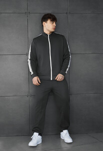 Фото - Мужской спортивный костюм с лампасами Staff jak dark gray - Men box