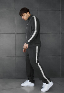 Фото - Мужской спортивный костюм с лампасами Staff jak dark gray - Men box
