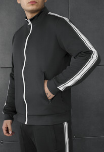 Фото - Мужской спортивный костюм с лампасами Staff jak dark gray - Men box