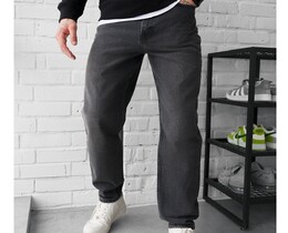 Фото - Мужские прямые джинсы Staff 14 loose fit dark gray - Men box