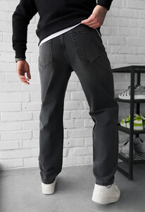 Фото - Чоловічі прямі джинси Staff 14 loose fit dark gray - Men box