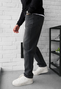 Фото - Чоловічі прямі джинси Staff 14 loose fit dark gray - Men box
