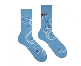 Фото - Высокие носки от Sammy Icon голубого цвета Holiday - Men box
