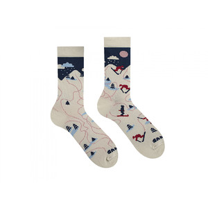 Фото - Носки от Sammy Icon с зимним рисунком Ski белого цвета - Men box