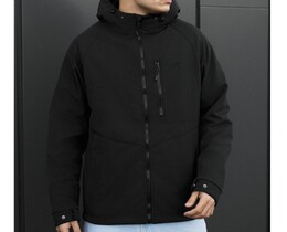 Фото - Вітро- та вологозахисна чоловіча демісезонна куртка soft shell Staff synx black - Men box